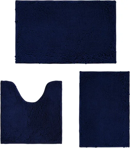 Vista 38 de Juego de alfombras de baño de 2 piezas, súper absorbente suave, gruesa, lavable en lavadora, alfombra de baño de chenilla antideslizante, alfombra