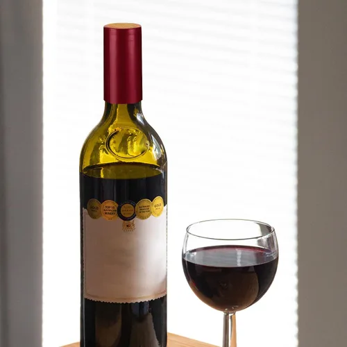 Vista 9 de NUOBESTY Cápsulas para botellas de vino, paquete de 100 cápsulas termorretráctiles con pestaña de desgarre, película de sellado de botellas de vino