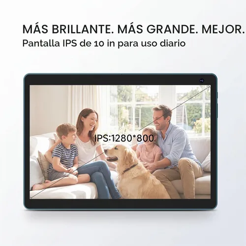 Vista 5 de Aheadlink - Tablet Android 16, tabletas 2 en 1 de 10 pulgadas con teclado, 8 GB de RAM 32 GB ROM 1 TB expandir, CPU de cuatro núcleos, WiFi 5G 6