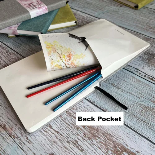 Vista 7 de tumuarta Cuaderno de bocetos de acuarela, 140 libras, 300 GSM, papel 100% algodón, prensa en frío, 24 hojas, 48 páginas, diario de acuarela para uso