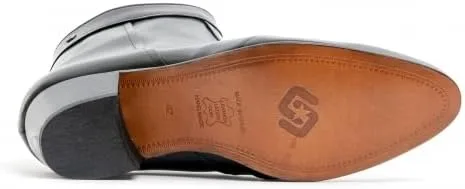 Vista 3 de Club Cubano EMMANUEL Botas de tacón cubano de cuero liso para hombre color negro