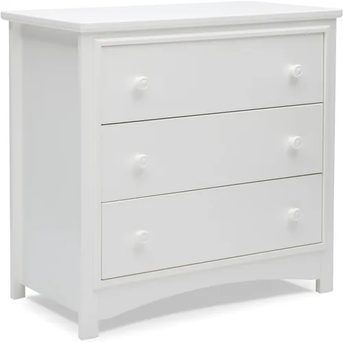 Vista 10 de Delta Children Perry - Cómoda de 3 cajones con cambiador y cajones entrelazados, color blanco bianca