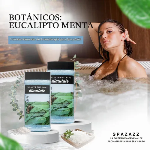 Vista 3 de Spazazz Cristales de eucalipto y menta para spa y baño