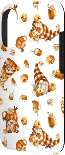 Vista 2 de Autumn Pumpkin Spice Motif for Thanksgiving Cute Fall Gnome Case for iPhone 17