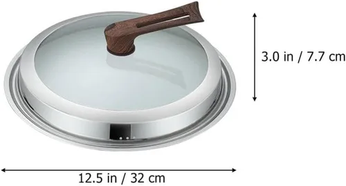 Vista 5 de Luxshiny Tapas de repuesto para utensilios de cocina, cubierta universal para ollas de vidrio para freír
