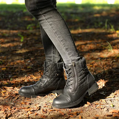 Vista 7 de STQ - Botas de combate para mujer