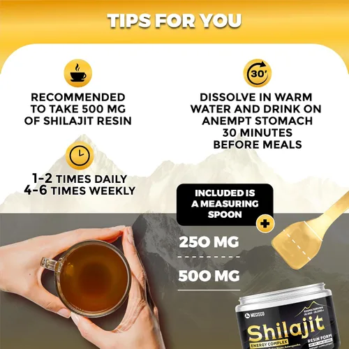 Vista 6 de Mecisco Resina Shilajit – Resina orgánica pura del Himalaya Shilajit, raíz de ginseng panax, hoja de ginkgo biloba y más – Apoya el bienestar