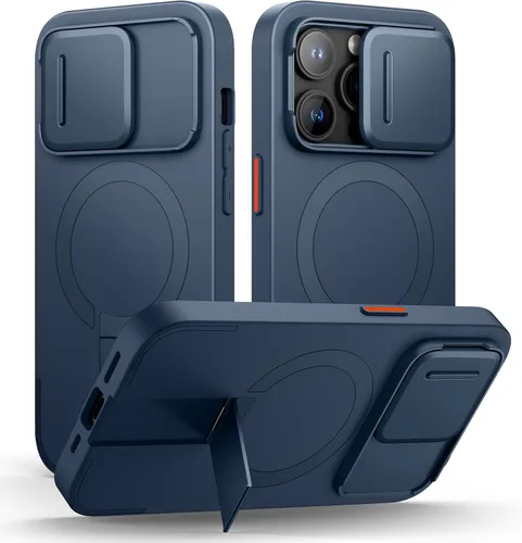 Vista 35 de SURITCH Funda para iPhone Air con cubierta de control de cámara, funda deslizante para cámara y soporte ajustable, compatible con MagSafe, a prueba