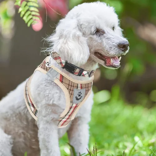 Vista 8 de PUPTECK Dog Harness with Leash for Dogs, Soft Reflective Materials, Pet Supplies, Hands, Pulling, Prevents Shedding, Neck Friendly, Adjustable, Easy