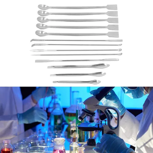 Vista 4 de Juego de 13 cucharas de laboratorio para espátula de laboratorio, juego de 13 cucharas de laboratorio