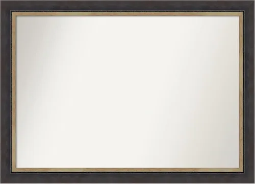 Vista 398 de Amanti Art Espejo personalizado, espejo de baño negro Astor, espejo de pared o espejo de tocador de baño sobre el fregadero (25 x 25 pulgadas)