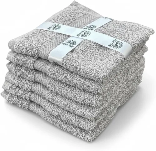 Vista 4 de Juego de 6 paños de cocina 100% algodón, diseño a cuadros color verde azulado, ultra absorbentes, resistentes, máxima suavidad, absorción