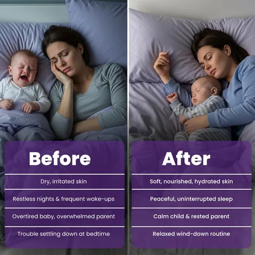 Vista 7 de Gel de baño de magnesio para niños Gel de baño de magnesio para dormir, relajación y noches tranquilas Limpiador calmante con lavanda