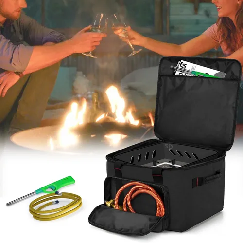 Vista 7 de samdew Bolsa de transporte Firecube para exteriores de 14 pulgadas, funda para hoguera de 14 pulgadas compatible con Outland Firecube 805 portátil