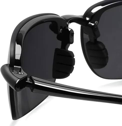 Vista 6 de JULI - Lentes de sol deportivos para hombres y mujeres marco sin montura Tr90 para correr pescar béisbol conducir MJ8001