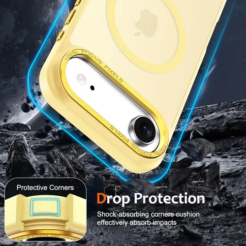 Vista 1206 de Anuck - Funda magnética para iPhone 11 compatible con MagSafe, carcasa trasera mate translúcida dura, borde de TPU, delgada, resistente a impactos