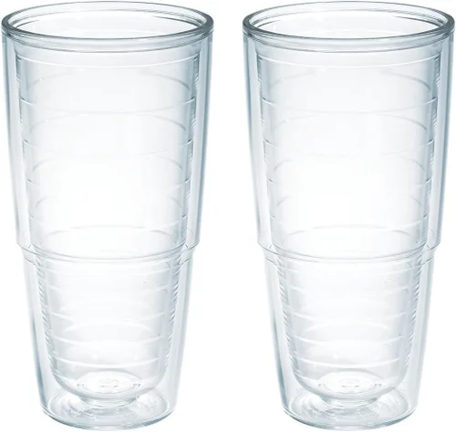 Vista 42 de Tervis Vaso aislado de mesa transparente y colorido fabricado en Estados Unidos con doble pared, taza de viaje que mantiene las bebidas frías