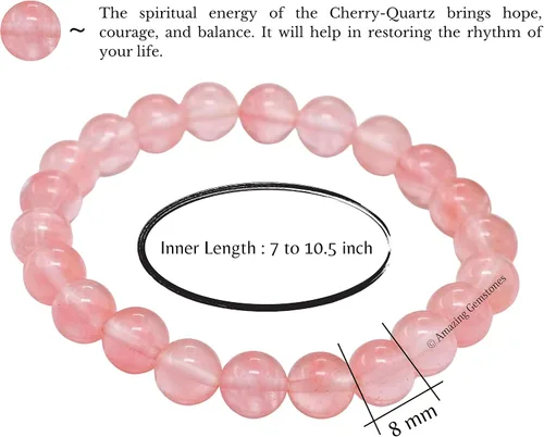 Vista 812 de Amazing Gemstone Crystal Bracelet for Women Men's Gifts - Protection Healing Crystal Bracelet - 8mm Gemstone Beaded Stretchable Bracelet Pulseras