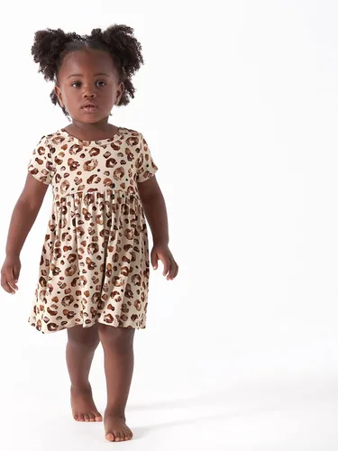 Vista 2 de Gerber Vestido de manga corta suave para bebé niña de talla única, con viscosa hecho de eucalipto