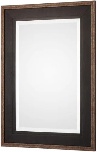 Vista 3 de Uttermost Staveley - Espejo de pared rústico negro de 30 x 42 pulgadas