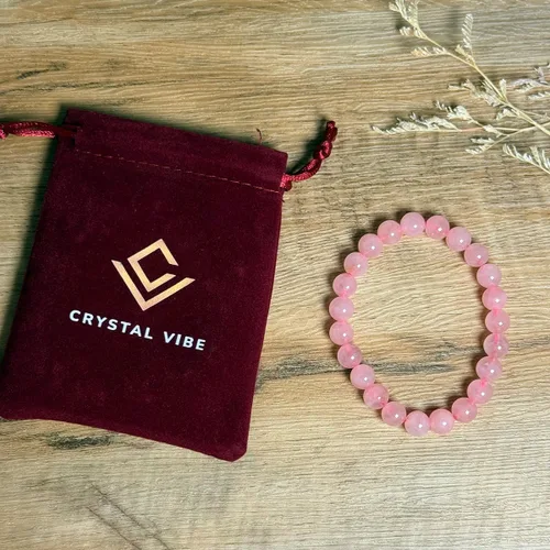 Vista 2 de Crystal Vibe Pulseras de cuentas de 0.315 in para mujeres y hombres, pulseras de cristal con piedras preciosas naturales, tamaño elástico ajustable