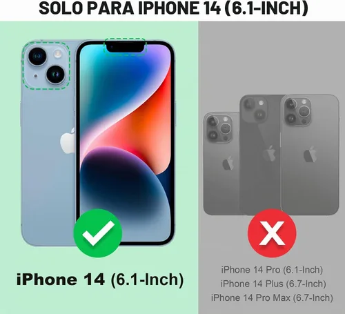 Vista 2 de Silverback Funda transparente para iPhone 14 con soporte de anillo de 6.1
