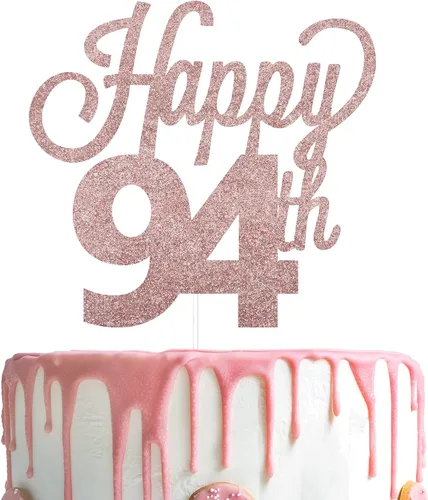 Vista 113 de LINGTEER - Decoración para pastel con texto "Happy Birthday 100", color negro
