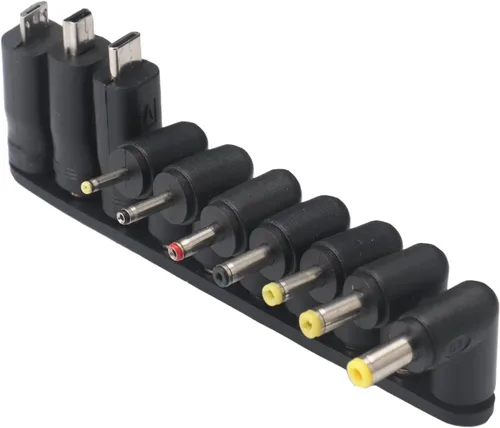 Vista 8 de AITRIP Cable de alimentación USB a CC de 5 V a 12 V, 8 conectores de enchufe intercambiables adaptadores para enrutador, mini ventilador y altavoz