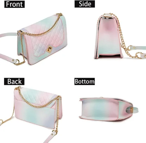 Vista 5 de HINFKA Bolso cruzado pequeño para mujer, bolso de hombro de piel sintética, bolso pequeño de embrague, bolso de noche versátil de moda