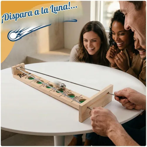Vista 3 de We Games Dispara la Luna de madera maciza, 18 pulgadas