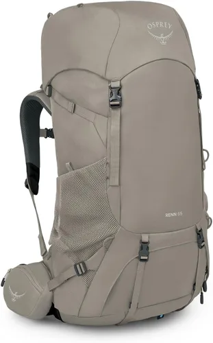 Vista 13 de Osprey Renn 50L - Mochila de senderismo para mujer, Azul Cascada/Naranja Melón