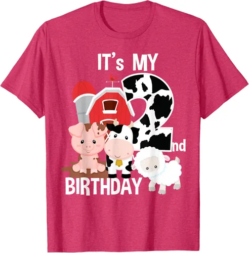 Vista 24 de Camiseta para fiesta de 2 años con texto en inglés "It's My 2nd Birthday", Negro
