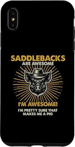 Vista 7 de iPhone 15 Pig Dad Mom Awesome - Funda para sillín de criador de granjeros