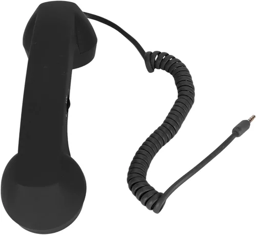 Vista 9 de Retro Phone Handset, Vintage Telephone Handset, Built in HD Speaker & Microphone Vintage Telephone Receiver Plug Play with 3.5mm USB C for Black