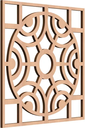 Vista 52 de Walton Paneles de pared decorativos de madera con calado, pequeños, 11 3/8 pulgadas de ancho x 11 3/8 pulgadas de alto x 1/4 pulgadas de alto, nogal