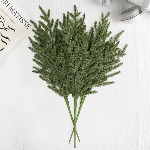 Vista 4 de joyhalo 16 tallos de pino Norfolk Greenery de 18 pulgadas