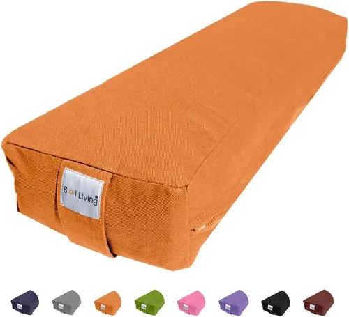 Vista 103 de Sol Living Almohada de yoga rectangular para meditación, accesorios de meditación de algodón, almohada de meditación restaurativa de yoga, almohada