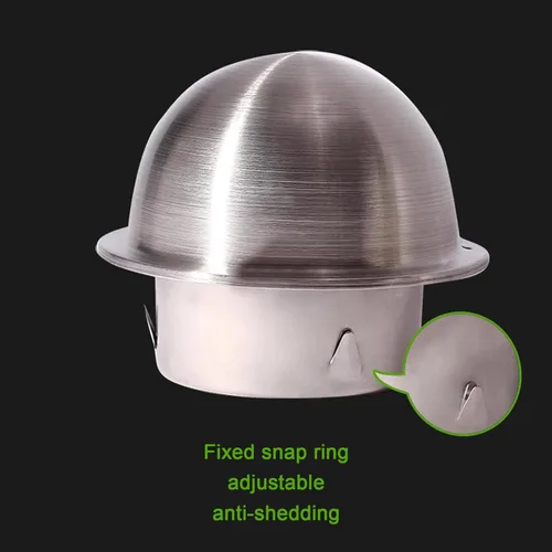 Vista 8 de Cubierta de chimenea de acero inoxidable 304, cubierta protectora de lluvia para tubería, tapa de ventilación de conducto, gorra de lluvia, gorra