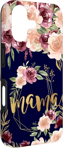 Vista 3 de Mama Floral New Mom Flower Print Pregnant Woman Watercolor Case for iPhone 17