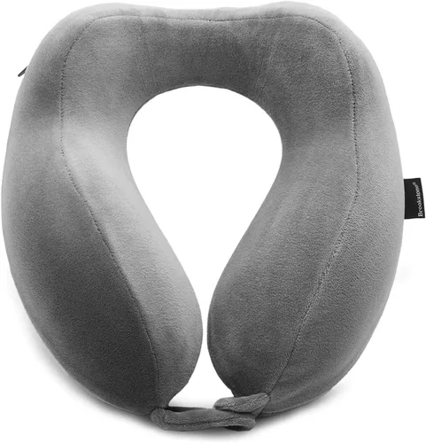 Vista 8 de Almohada de viaje para el cuello Brookstone - Almohada de espuma viscoelástica rellenable contorneada y ligera para el cuello, para dormir