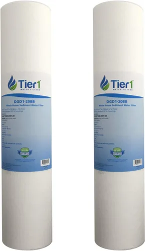Vista 13 de Tier1 Filtro de agua de 5 micras de 20 x 4.5 pulgadas Cartucho de prefiltro de sedimentos de polipropileno hilado para toda la casa Reemplazo