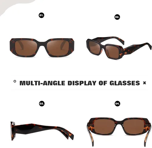Vista 5 de MASDUN Y2k - Gafas de sol cuadradas para mujer y hombre, diseño de moda, estilo retro, a la moda, con protección UV