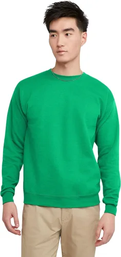 Vista 46 de Hanes Men's Sweatshirt, EcoSmart Fleece Crewneck Sweatshirt, Big & Tall Available, 1 or 2-Pack Marrón (Army Brown)