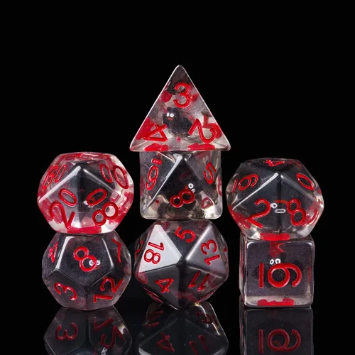 Vista 37 de Cusdie 8 dados DND, juego de dados poliédricos rellenos de animales, juego de dados de animales para juegos de rol, dados D&D