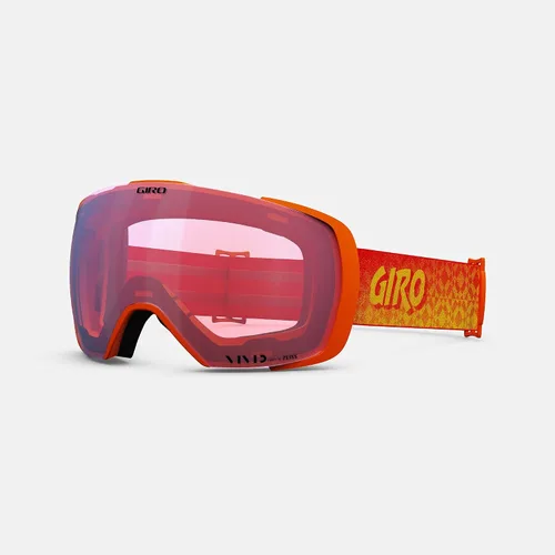 Vista 3 de Giro Gafas de esquí de contacto – Gafas de snowboard para hombres y mujeres – Correa de cubierta naranja con lentes de humo vívido/infrarrojos