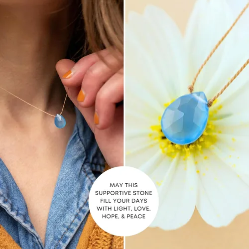 Vista 14 de SoulKu Luxe Inspirational Necklace, Empowerment Jewelry, Handcrafted Necklace For Women, Gift For Mom, 2" Extender With Lobster Clasp, 16" Nylon Cord