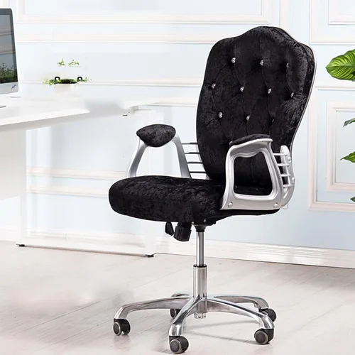 Vista 16 de QQXX Silla de oficina en casa, silla ergonómica de escritorio, silla de computadora con soporte lumbar, reposabrazos, silla ejecutiva giratoria