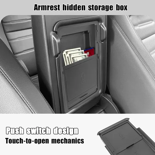 Vista 5 de Organizador de Consola Central de 3 Piezas Compatible con Honda CRV 2026 2025 2024 2023 Caja de Almacenamiento de Reposabrazos Caja