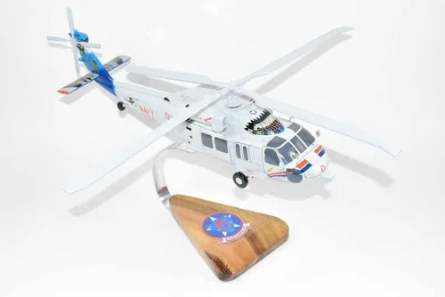 Vista 3 de MH-60S Knighthawk HSC-6 Indians, modelo de escala de caoba de 16