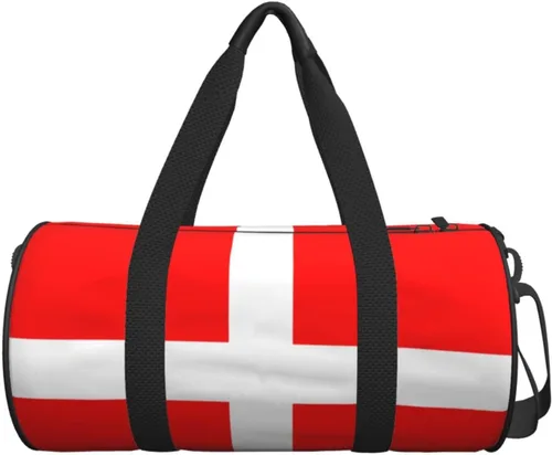Vista 2 de CARRDKDK Bolsa cilíndrica de viaje de gran capacidad, bonita bolsa de deporte de gimnasio que puede sostener zapatos para mujeres y hombres, bolsa